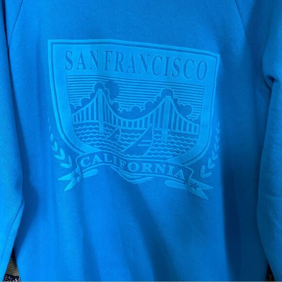 Vintage 90's Jerzees Blue San Fransisco Crewneck Sweatshirt Size Large - Picture 5 of 13